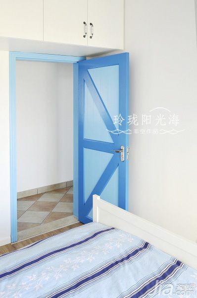 地中海风格,复式装修,10-15万装修,110平米装修,非空,卧室,床,衣柜