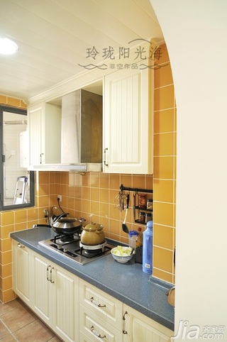非空地中海风格复式10-15万110平米厨房橱柜效果图