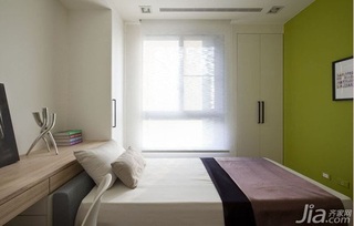 简约风格二居室富裕型130平米卧室床图片
