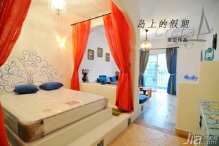非空东南亚风格公寓富裕型120平米卧室隔断床效果图