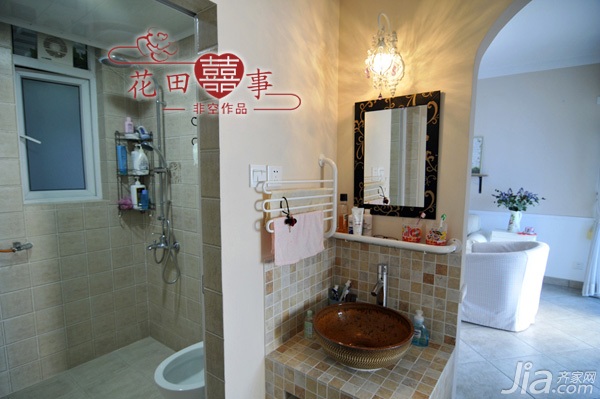 婚房装修,非空,公寓装修,80平米装修,经济型装修,田园风格,卫生间,洗手台,浴室柜
