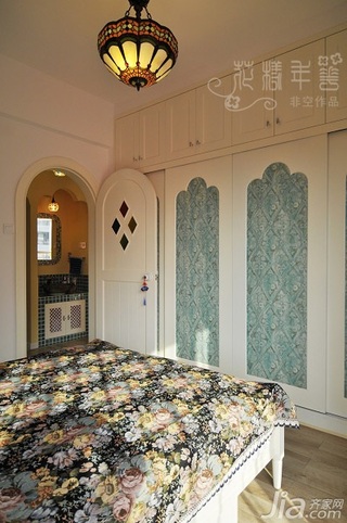 非空田园风格二居室经济型90平米卧室床图片