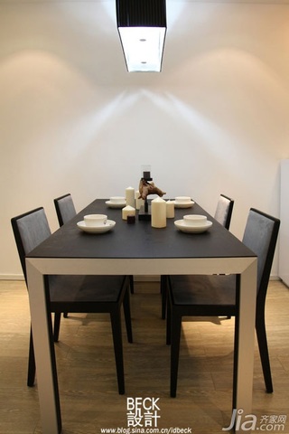 简约风格一居室富裕型90平米餐厅餐桌图片