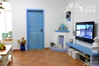 非空地中海风格三居室富裕型120平米客厅电视柜图片