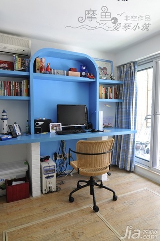 非空地中海风格三居室富裕型120平米书房书桌效果图