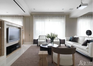 简约风格二居室富裕型120平米客厅吊顶茶几效果图