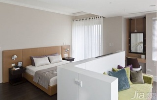 简约风格二居室富裕型120平米卧室床图片