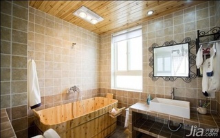 混搭风格二居室富裕型120平米卫生间洗手台图片