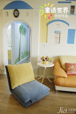 非空混搭风格公寓富裕型130平米客厅沙发效果图