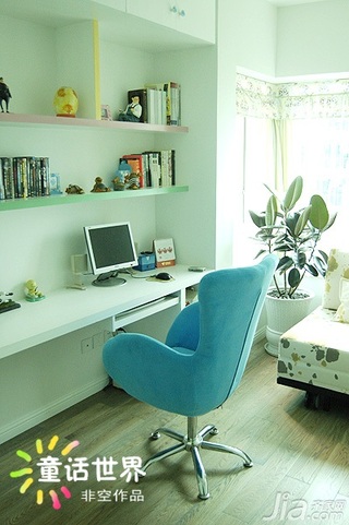 非空混搭风格公寓富裕型130平米书房书桌图片