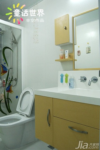 非空混搭风格公寓富裕型130平米卫生间洗手台效果图