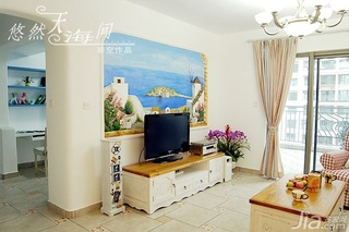非空地中海风格四房20万以上120平米客厅沙发图片