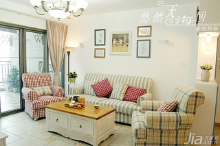 非空地中海风格四房20万以上120平米客厅沙发效果图