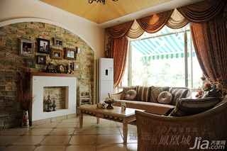 非空美式乡村风格别墅20万以上140平米以上客厅照片墙沙发图片