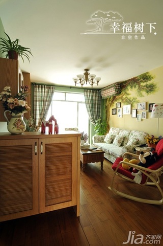 非空田园风格三居室10-15万120平米客厅沙发图片