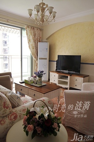 非空田园风格公寓经济型120平米客厅沙发效果图