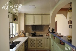 非空田园风格公寓经济型120平米厨房橱柜定制