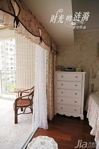 非空田园风格公寓经济型120平米卧室床效果图