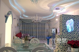 非空地中海风格三居室富裕型130平米餐厅餐桌效果图