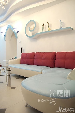 非空地中海风格三居室富裕型130平米客厅沙发效果图