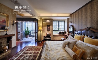 鬼手帕新古典风格小户型豪华型90平米卧室床效果图