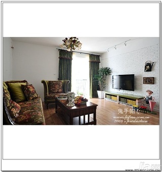 鬼手帕田园风格公寓经济型120平米客厅沙发图片