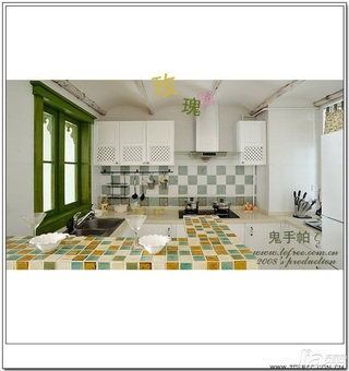 鬼手帕田园风格公寓经济型120平米厨房橱柜订做