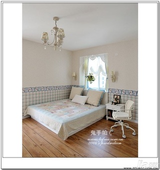 鬼手帕田园风格公寓经济型120平米卧室床图片