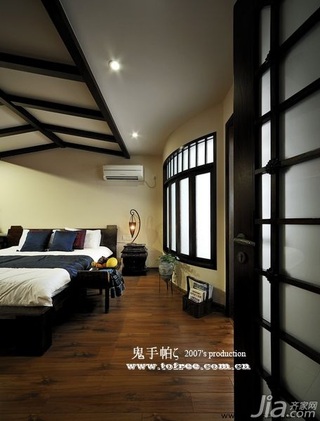 鬼手帕东南亚风格公寓经济型120平米卧室床图片