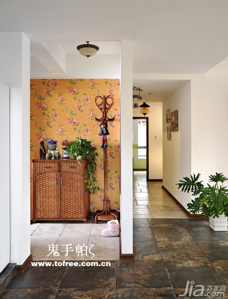 鬼手帕,公寓装修,130平米装修,20万以上装修,欧式风格,过道
