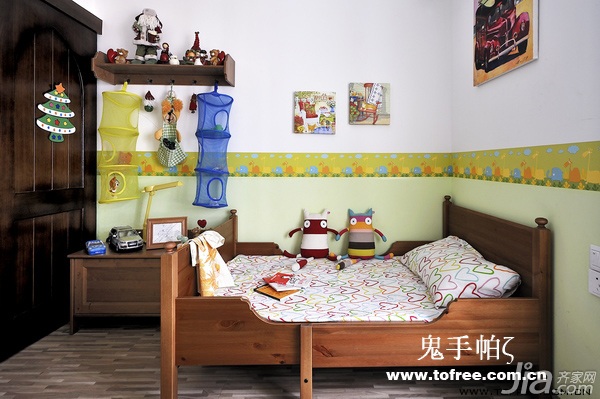 鬼手帕,公寓装修,130平米装修,20万以上装修,欧式风格,儿童房,床,衣柜