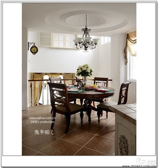 鬼手帕欧式风格别墅富裕型130平米餐厅餐桌图片