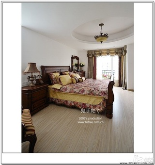 鬼手帕欧式风格别墅富裕型130平米卧室床效果图