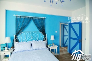 地中海风格小户型浪漫卧室床头柜图片