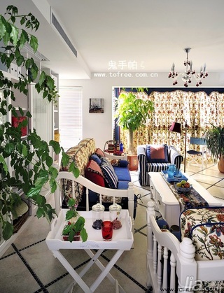 鬼手帕混搭风格别墅富裕型140平米以上客厅沙发图片