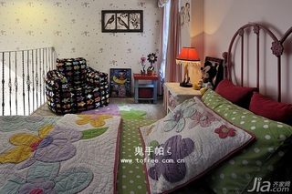 鬼手帕混搭风格别墅富裕型140平米以上卧室床效果图