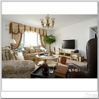 鬼手帕混搭风格别墅富裕型140平米以上客厅沙发效果图