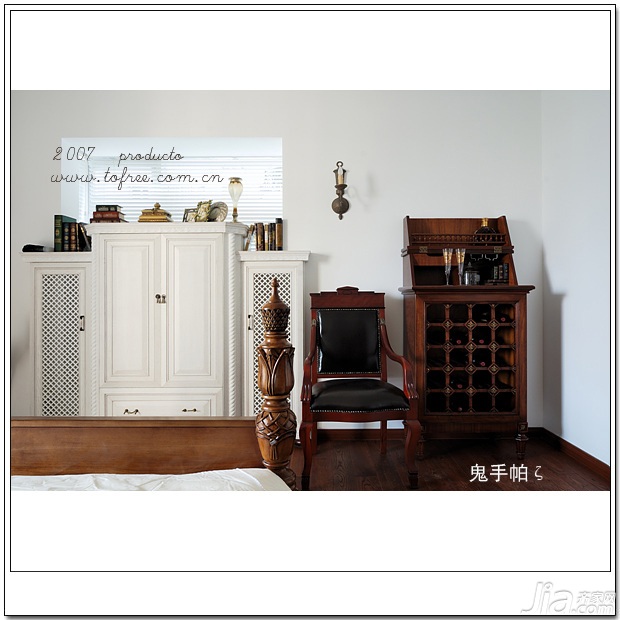 鬼手帕,别墅装修,140平米以上装修,富裕型装修,混搭风格,卧室,床,沙发,衣柜