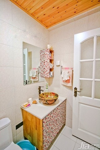 地中海风格浪漫卫生间浴室柜效果图