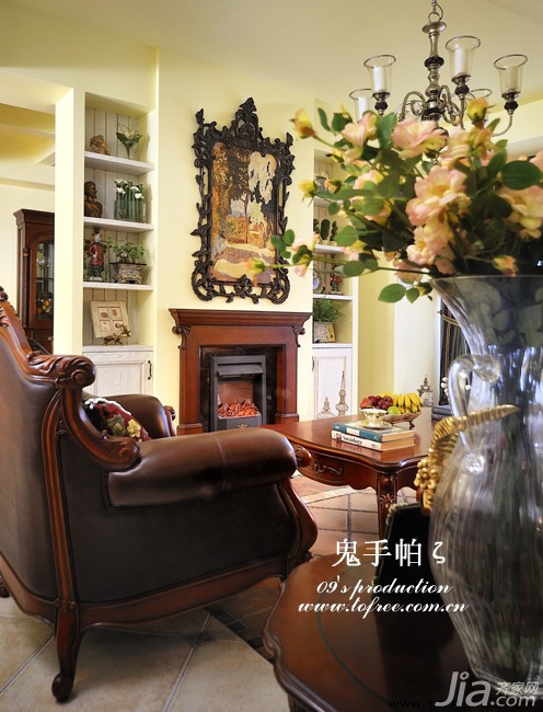 鬼手帕,别墅装修,140平米以上装修,豪华型装修,欧式风格,客厅,沙发,茶几,装饰画