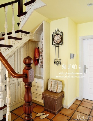 鬼手帕欧式风格别墅豪华型140平米以上门厅楼梯鞋柜图片