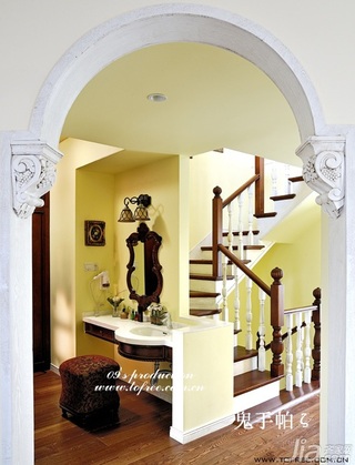 鬼手帕欧式风格别墅豪华型140平米以上楼梯洗手台效果图