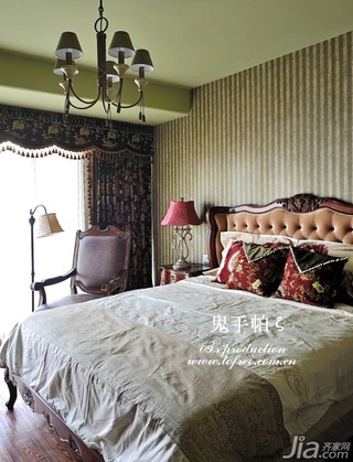 鬼手帕欧式风格别墅豪华型140平米以上卧室床图片