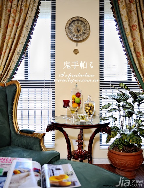 鬼手帕,别墅装修,140平米以上装修,豪华型装修,欧式风格,卧室,沙发,茶几,窗帘