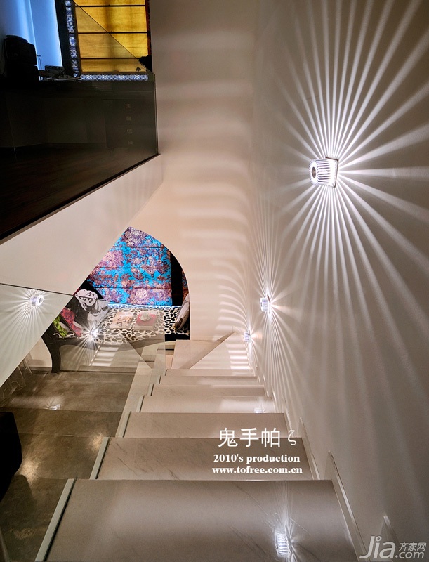 鬼手帕,复式装修,140平米以上装修,富裕型装修,混搭风格,楼梯