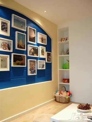 地中海风格浪漫蓝色背景墙设计图纸
