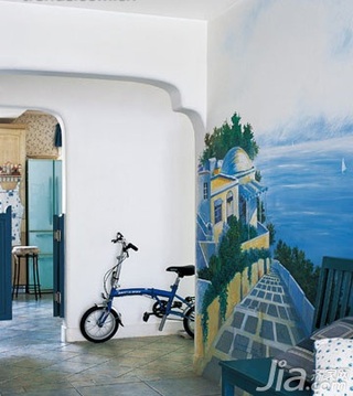 地中海风格浪漫蓝色背景墙设计