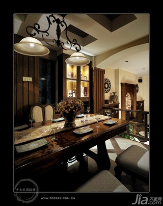 十上欧式风格别墅豪华型140平米以上餐厅餐桌效果图
