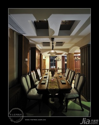 十上欧式风格别墅豪华型140平米以上餐厅餐桌效果图