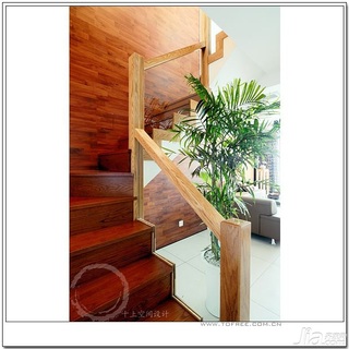 十上简约风格复式富裕型140平米以上楼梯装修效果图